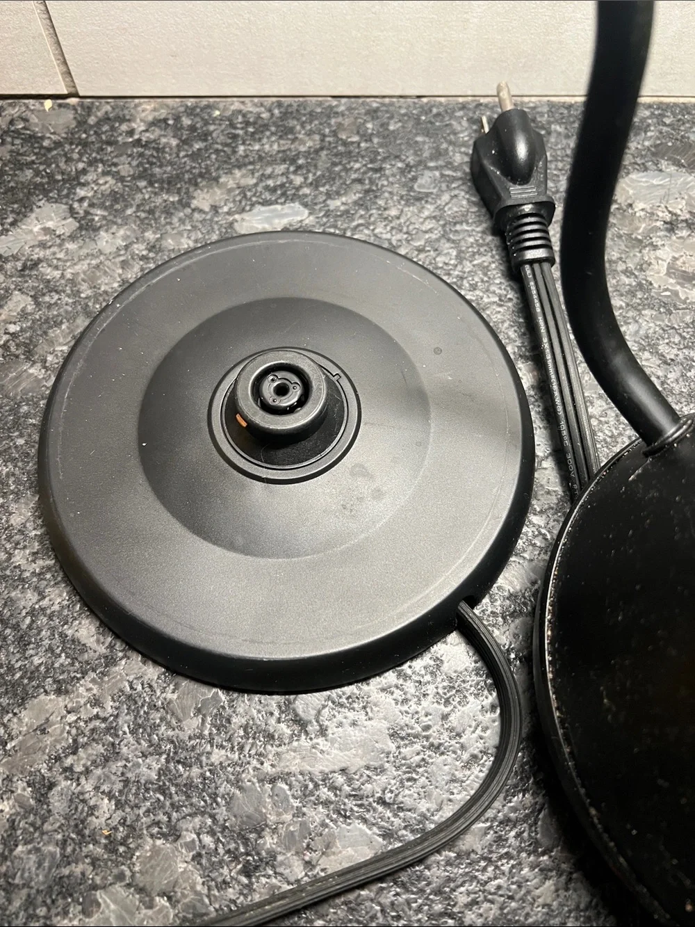 Matte Black Electric Gooseneck Kettle with Cork Handle